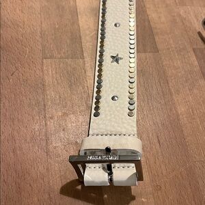 Zadig & Voltaire Starlight Leather Belt, Gold & Silver Studs & Stars, Like New